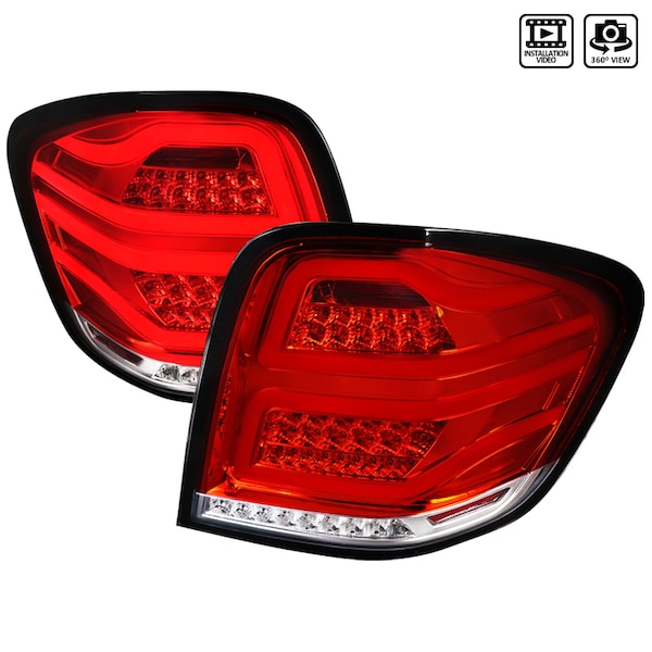 Spec-D Tuning 06-11 Mercedes Benz W164 Ml Class LED Tail Lights Red LT-BW16406RLED-TM